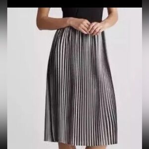 Eileen Fisher Recycled Polyester Ombre Pleated Skirt Sz PL  $ 248 NWT